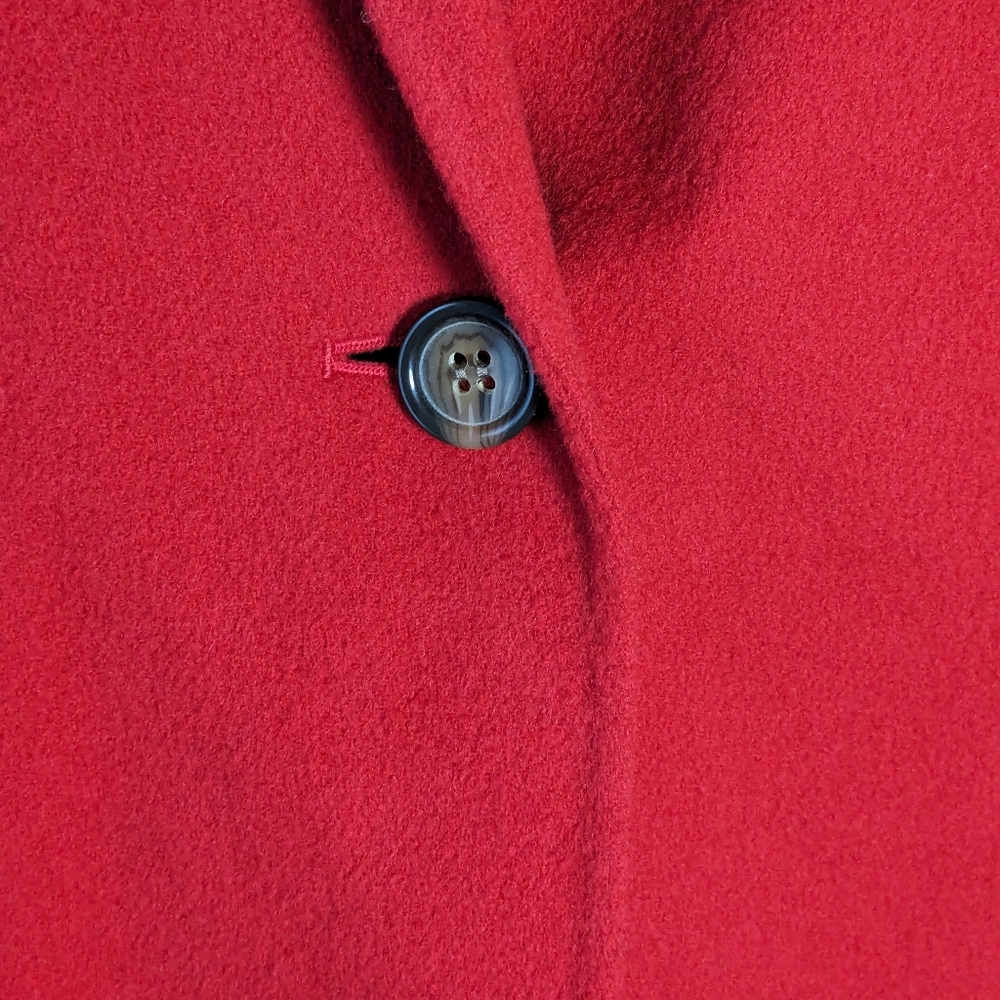Wool Soft Red Jacket Talbots Medium - image 4